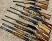 collection of over a dozen long guns and rifle...Winchester and Remington