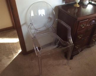 Lucite chair.