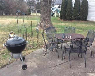 Patio sets. Flower hooks