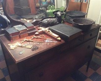 Old catholic items. Nice old cast iron