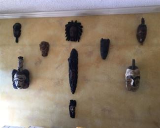 40 YEAR COLLECTION OF AFRICAN MASKS