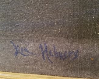 Detail of signature on painting