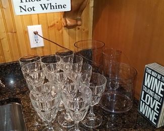 Set of 12 wine glasses.  We have three sets of these glasses, so a total of 36 available.  Priced as sets of 12.