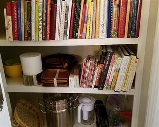 Cookbooks, kitchen items
