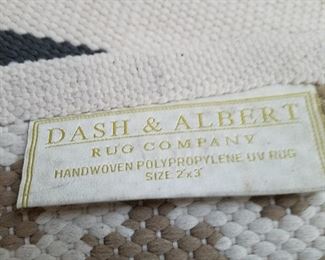 Label on one of the Dash & Albert rugs