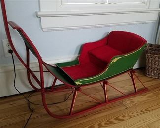 Refurbished early 1900's child size sleigh.
