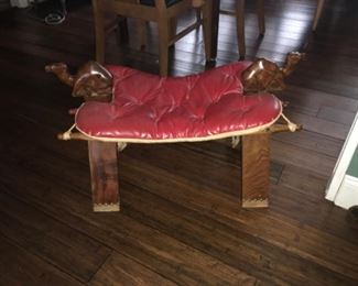 Camel saddle carved wooden camels