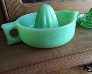 Vintage Sunkist Jadeite juicer reamer