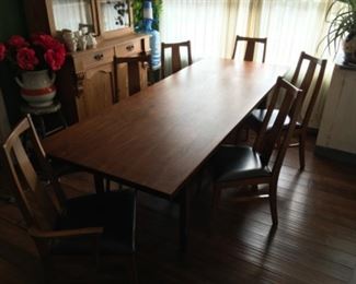 7’ Walnut Jens Risom Dining/ Conference Table
