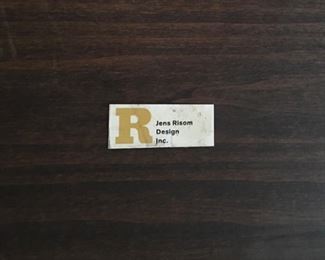 Tag on underside of table