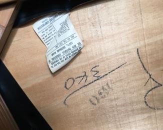 Underside of Hooker Mid Century Modern dining chairs