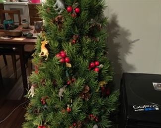 Weirdest Christmas tree/bush ever made. Lights up, too