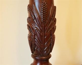 mahogany wheat carved king bed