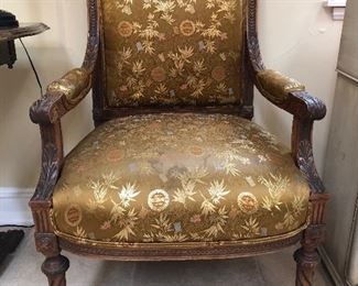 Louis-style Upholstered Arm Chairs