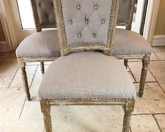 Set of Six Upholstered Dining chairs