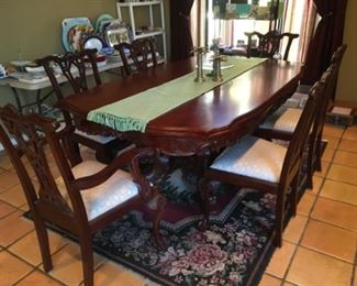 Formal dining room table and chairs