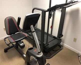 treadmill. exercise bike