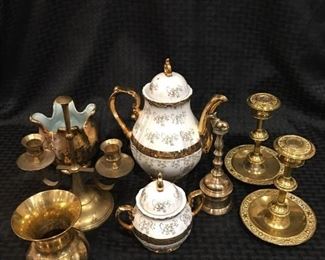 Tea Pot and Bell and Candle Sticks https://ctbids.com/#!/description/share/292006