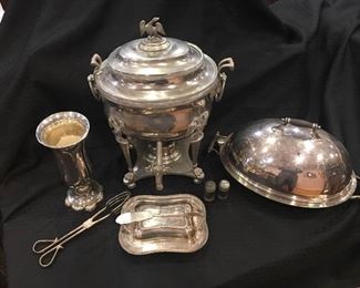 Various Silver Plated Fine Serving Items https://ctbids.com/#!/description/share/292045