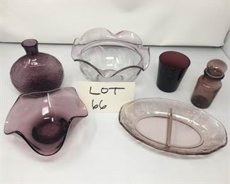 Lenox Amethyst Glass Bowl & Various Items https://ctbids.com/#!/description/share/292051