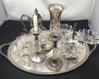 Large Selection of Silver Plate Serving Pieces https://ctbids.com/#!/description/share/292081
