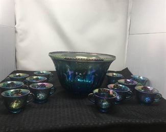 Carnival Glass Punch Bowl Set https://ctbids.com/#!/description/share/292088