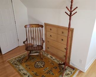 Hitchcock Rocking Chair Area Rug and Hall Tree