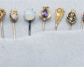 12. Collection of Seven Antique Stick Pins