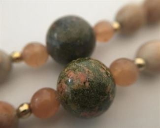 Jasper and 14kt Gold Necklace and Earrings https://ctbids.com/#!/description/share/291663