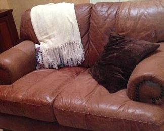 Soft Quality Leather Loveseat (Very Comfortable)