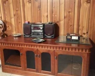 Solid Wood Media/TV Stand! Tons of Storage! Priced to Sell Fast!