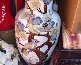  Vintage Asian Tall Vase w/Base