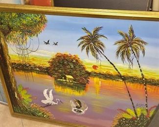 Original Signed Tropical Art by Alexander