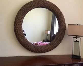 Huge Nautica by Lexington Round Mirror