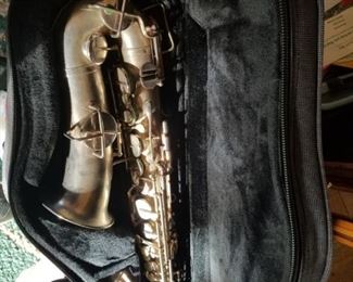Tenor Sax Christopher Elliot case and reeds