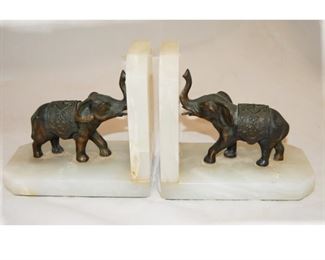 Marble and Bronze Bookends