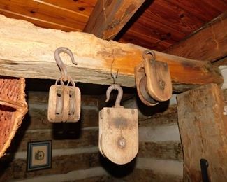 Wooden and Metal Pulleys