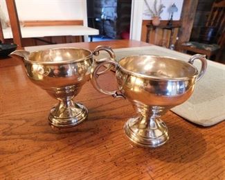 Sterling Weighted Creamer and Sugar