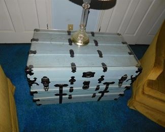 Painted Wooden Trunk