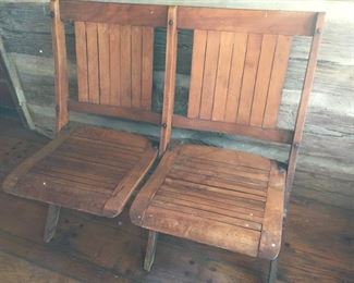 Double Folding Wooden Chair
