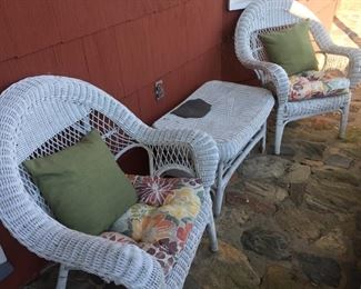 Wicker Chairs & Table