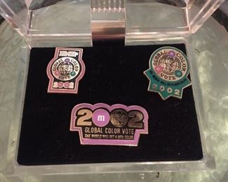 M&M Candies 2002 Global Color Vote Pin Collection