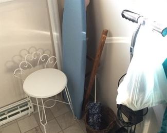 Vanity Chair & Wooden Ironing Board