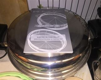 Nutri-Stahl Stainless Steel Electric Oil Core Skillet