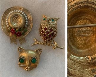 Ciner Brooches/Pins