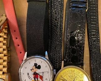 Nice Swiss Made Mickey Mouse Watch/Gold Coin Watch is Not Real