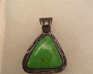 Southwestern Sterling Pendant Signed "PY" 
