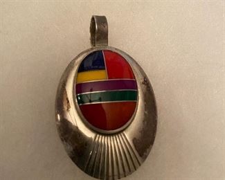 Southwestern Sterling Pendant (Signed)