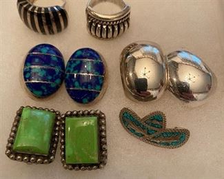 Sterling Rings and Earrings