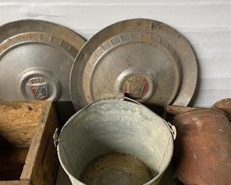 Galvanized Calf Can/Hubcaps